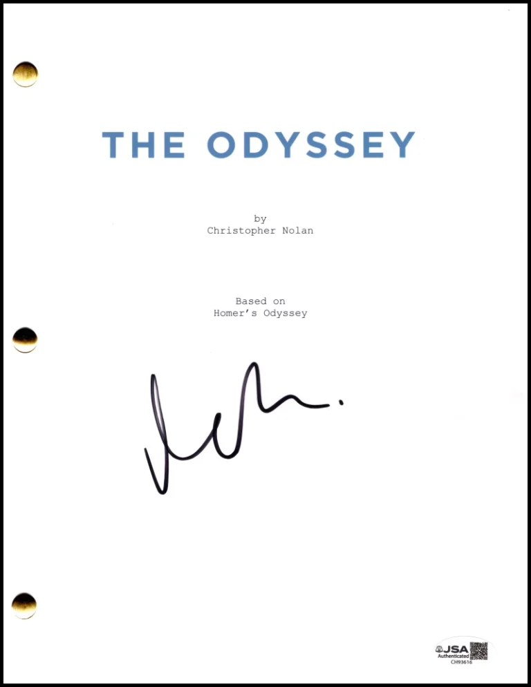 Matt Damon Signed Autograph The Odyssey Full Script Screenplay JSA COA
