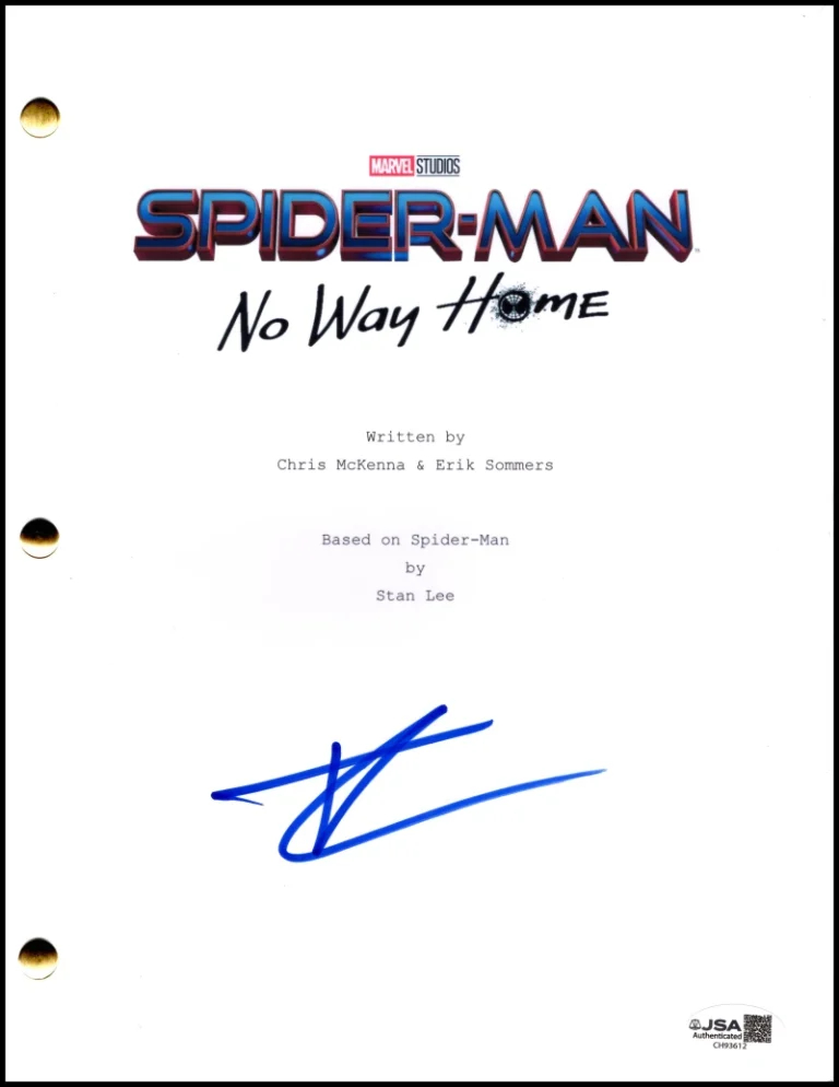 Tom Holland Signed Autograph Spider-Man No Way Home Full Script Screenplay JSA