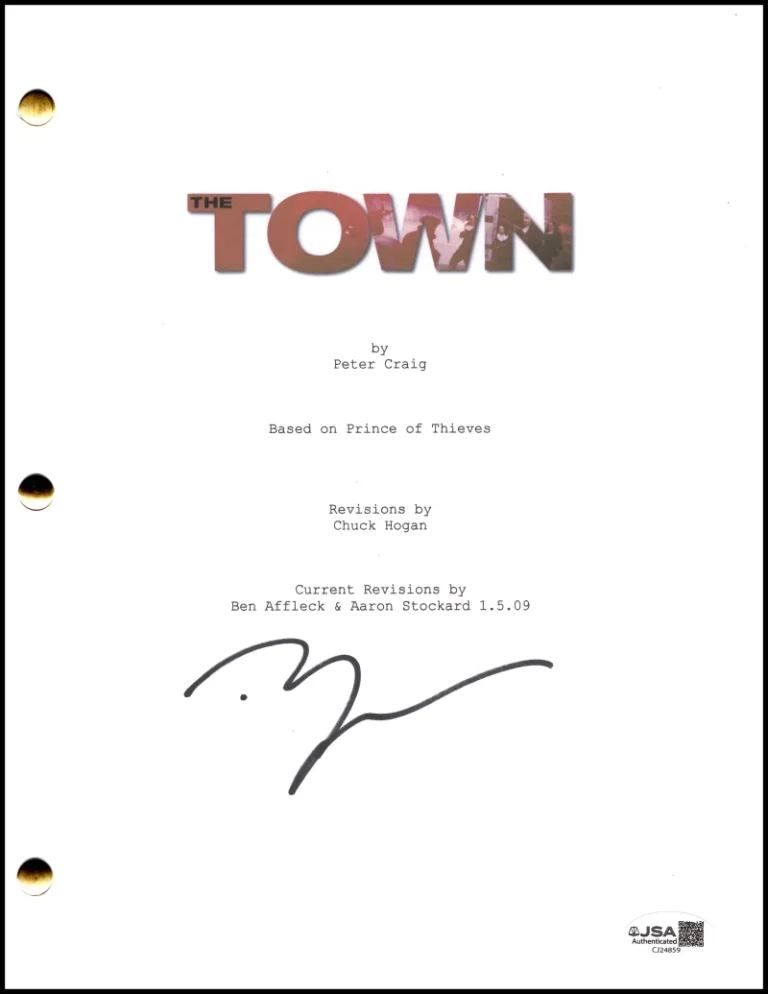 Ben Affleck Signed Autograph The Town Full Script Screenplay w/ JSA COA