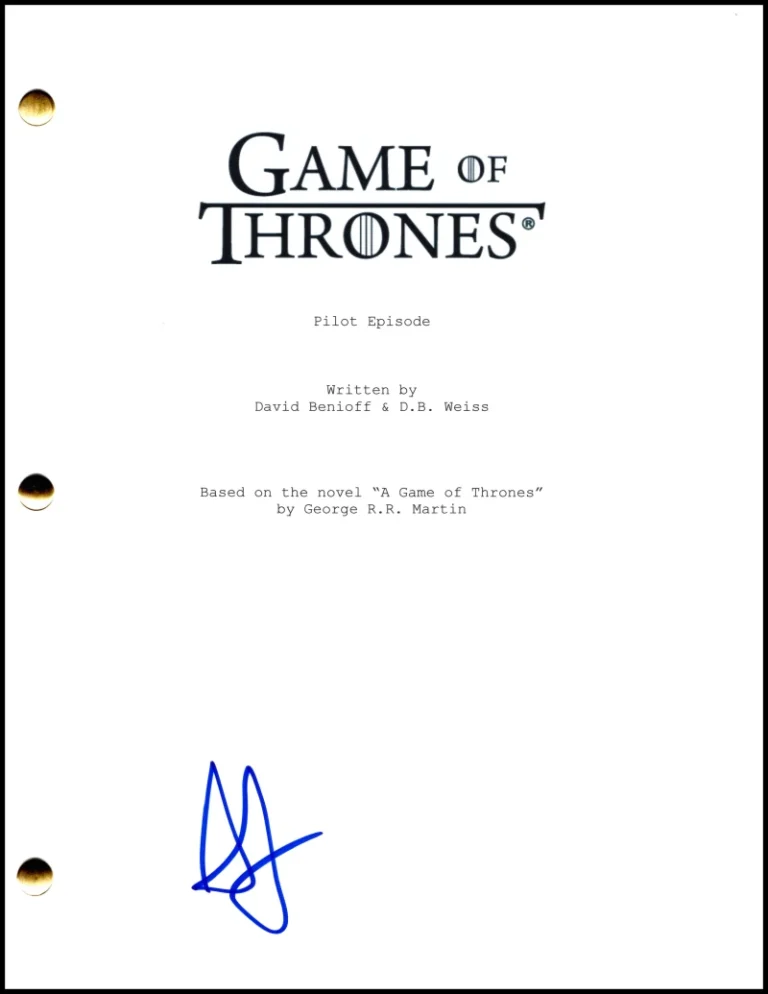 Alfie Allen Signed Autograph Game of Thrones Full Pilot Script - Theon Greyjoy