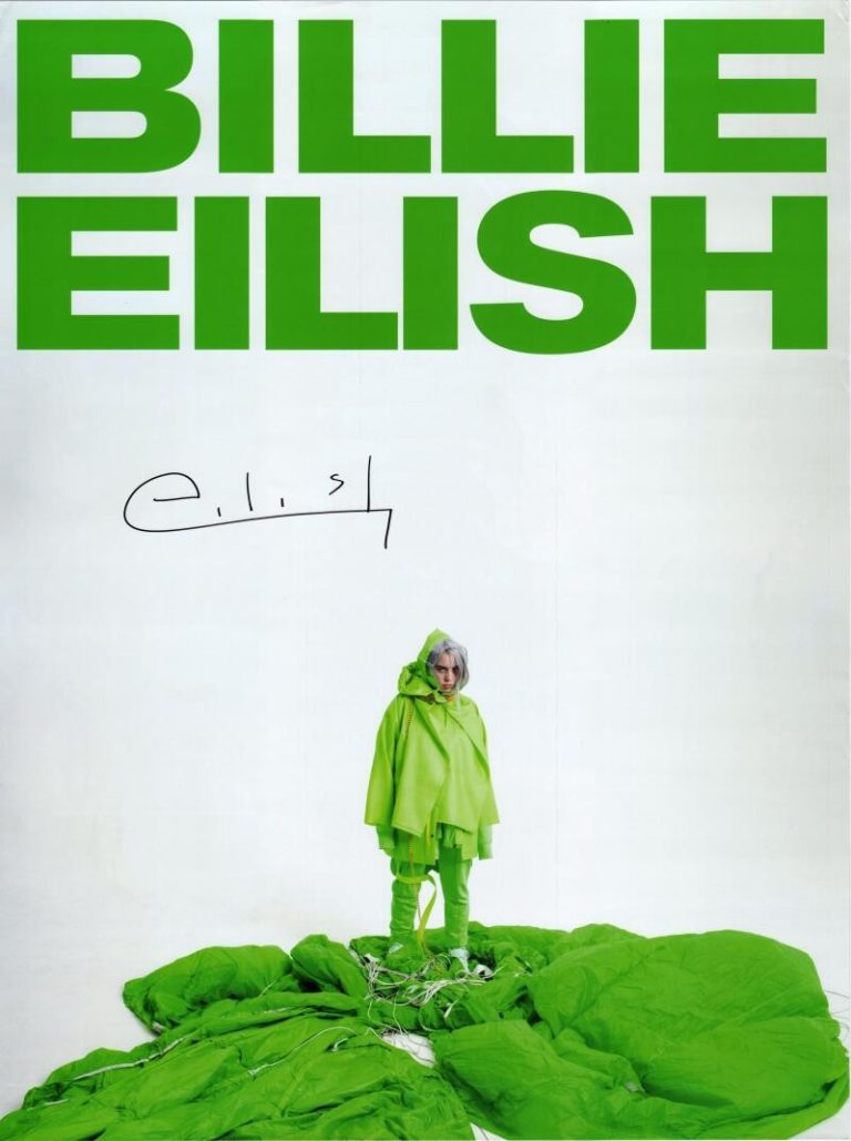 Billie Eilish Signed Autograph 18x24 Concert Tour Poster Full Name JSA COA B