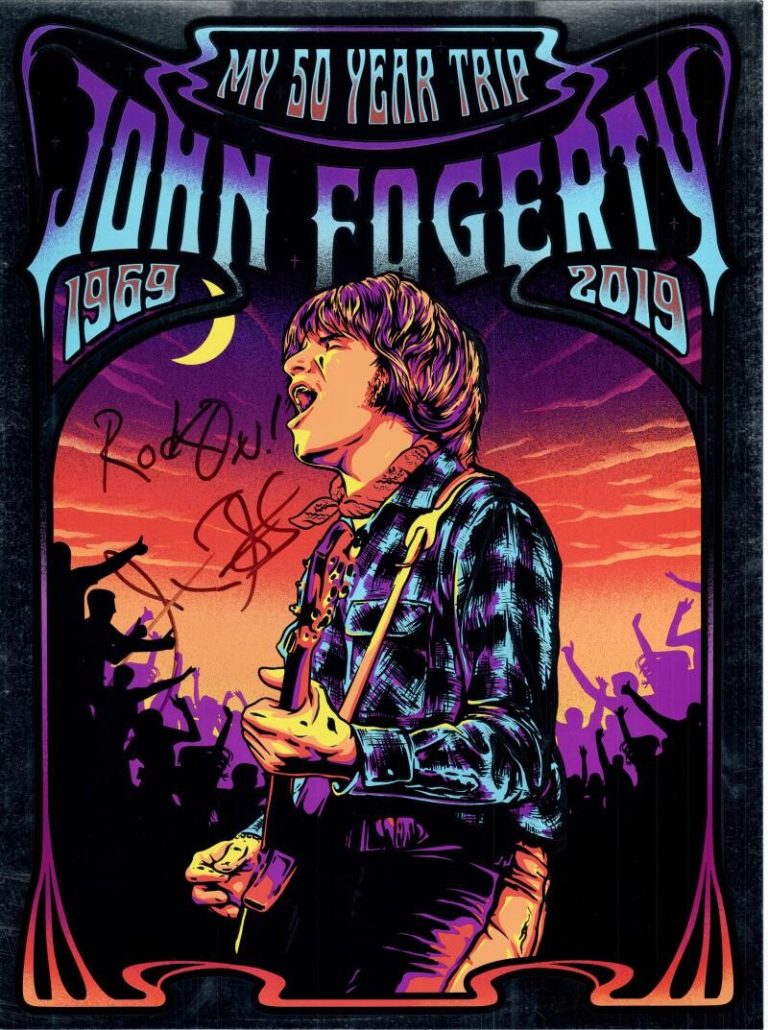 John Fogerty Signed Autograph 18x24 50 Year Trip Poster Holographic Beckett COA