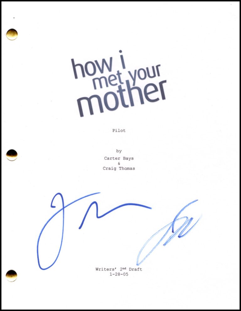 Josh Radnor & Jason Segel Signed Autograph How I Met Your Mother Full Script