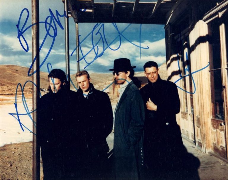 U2 Band Signed Autograph 8x10 Photo - Bono Edge Adam & Larry Mullen JSA COA
