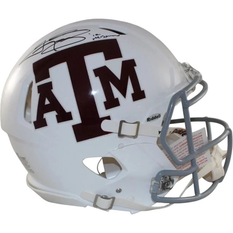 Johnny Manziel Autographed Texas A&M Authentic Helmet Heisman Beckett WIT 58250
