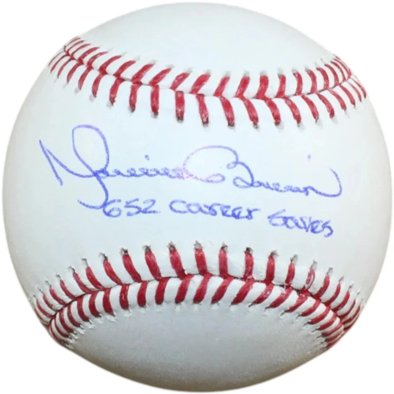 Mariano Rivera Autographed New York Yankees OML Baseball 652 SVs Beckett W 58255