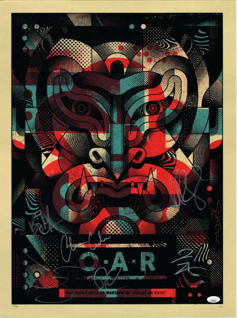 OAR Band Signed Autograph 18x24 Concert Tour Poster Jones Beach New York JSA COA