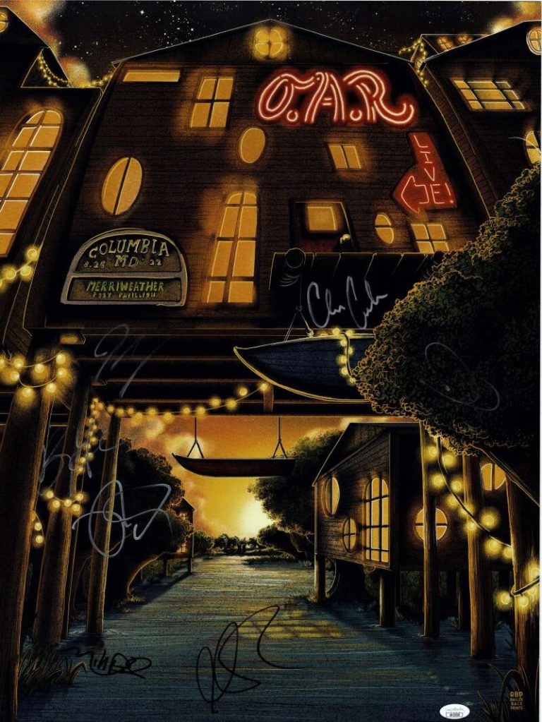 OAR Band Signed Autograph 18x24 Concert Tour Poster Columbia Maryland JSA COA