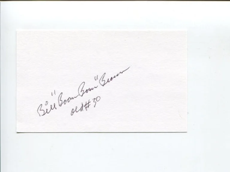 Bill Brown Minnesota Vikings Chicago Bears Fighting Illini Signed Autograph