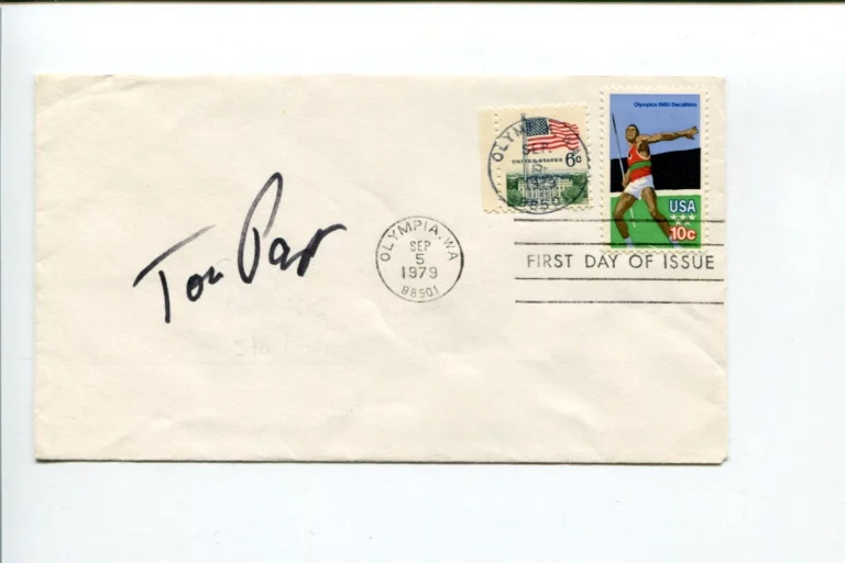 Tom Pappas US Olympic Decathlon World Champion Signed Autograph FDC