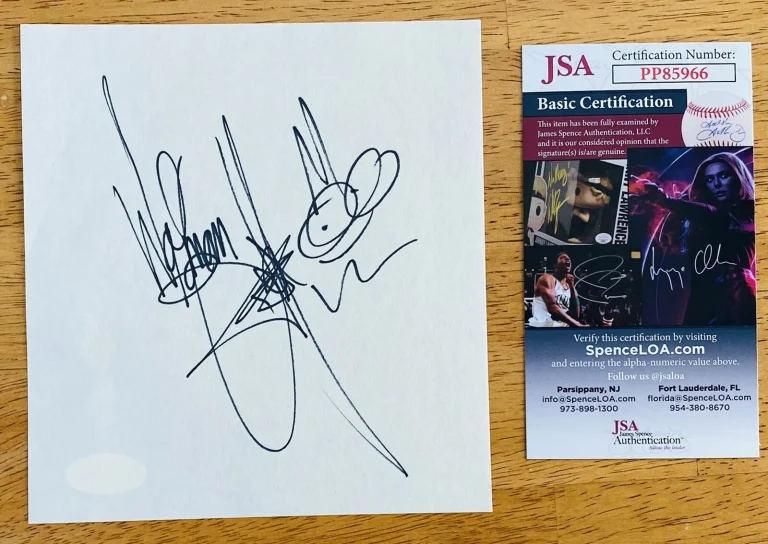 Wolfman Jack Signed Autographed 5.5 x 6 Page W/ Sketch JSA Certified