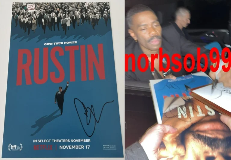 COLMAN DOMINGO SIGNED AUTOGRAPH RUSTIN 12x18 PHOTO B w/EXACT PROOF & BECKETT COA