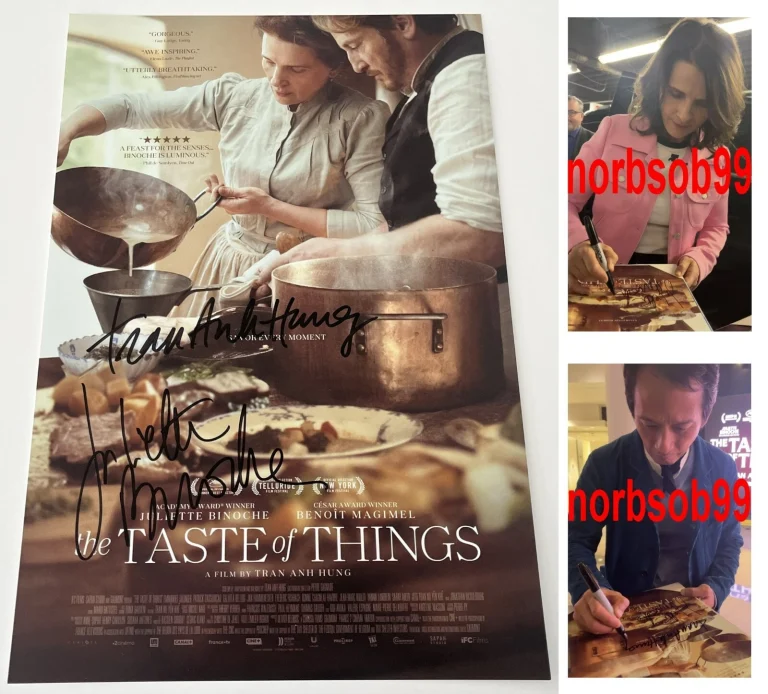THE TASTE OF THINGS SIGNED 12x18 PHOTO JULIETTE BINOCHE +1 w/PROOF & BECKETT COA