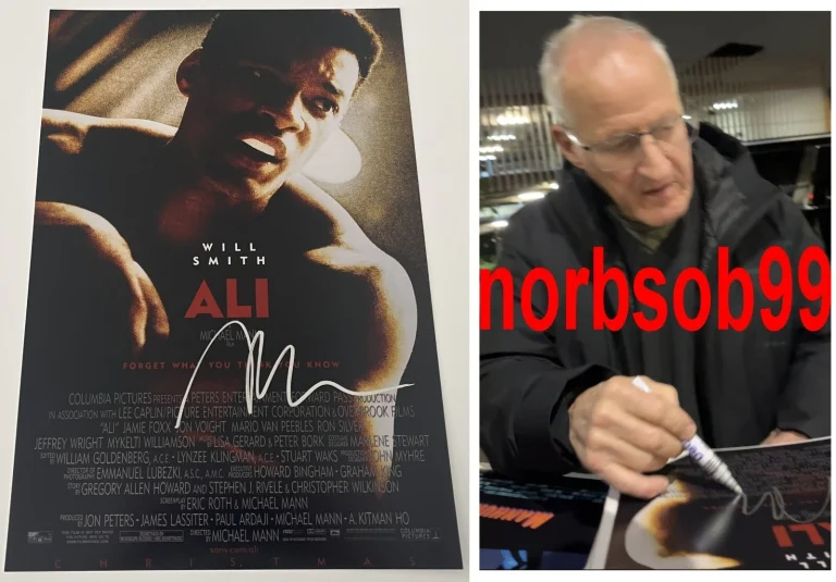 MICHAEL MANN SIGNED AUTOGRAPH ALI 12x18 PHOTO POSTER w/EXACT PROOF & BECKETT COA