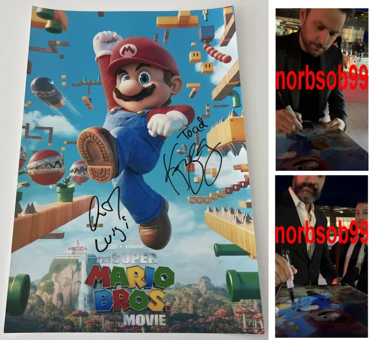 THE SUPER MARIO BROS. MOVIE SIGNED 12x18 PHOTO CHARLIE DAY & KEY w/EXACT PROOF