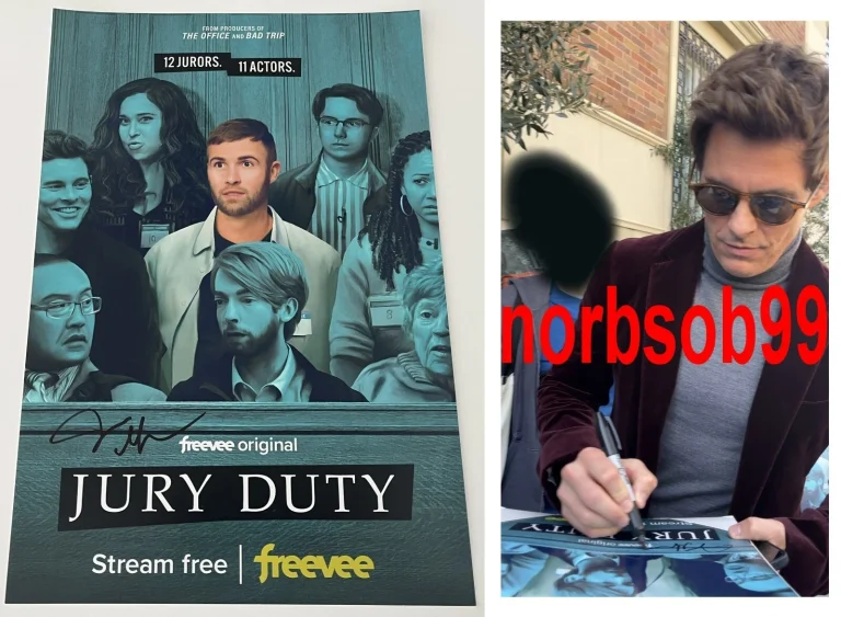 JAMES MARSDEN SIGNED AUTOGRAPH JURY DUTY 12x18 PHOTO w/EXACT PROOF & BECKETT COA