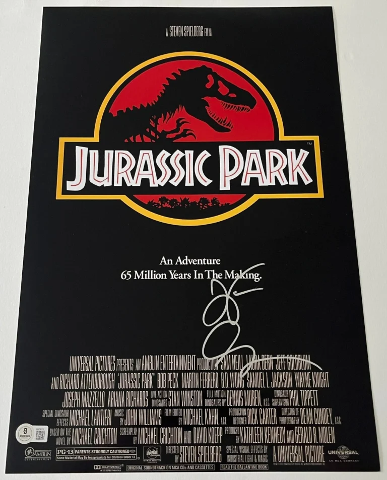 JEFF GOLDBLUM SIGNED JURASSIC PARK 12x18 PHOTO w/EXACT VIDEO PROOF & BECKETT COA