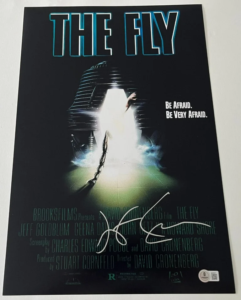 JEFF GOLDBLUM SIGNED THE FLY 12x18 PHOTO POSTER w/EXACT VIDEO PROOF BECKETT COA