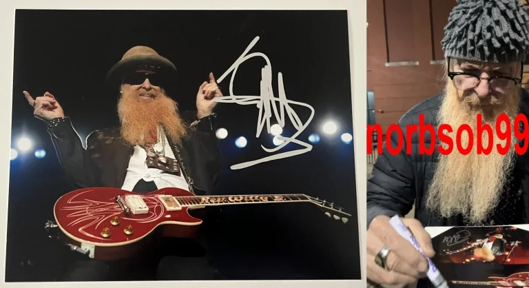 BILLY GIBBONS SIGNED ZZ TOP 8x10 PHOTO w/EXACT VIDEO PROOF AUTOGRAPH BECKETT COA