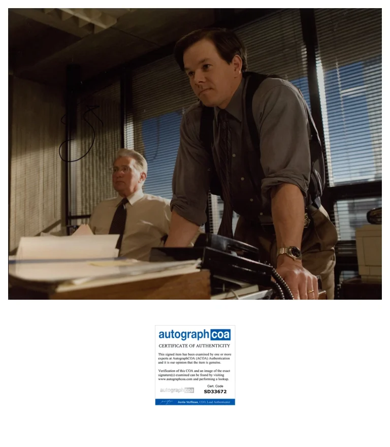 MARK WAHLBERG SIGNED AUTOGRAPH THE DEPARTED 11x14 PHOTO w/PROOF & ACOA COA