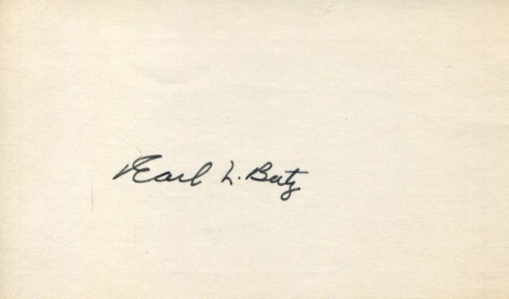 Earl Butz 18th US Secretary of Agriculture Signed Autograph