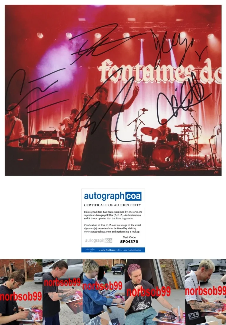 FONTAINES D.C. SIGNED 8x10 PHOTO A GRIAN CHATTEN +4 w/EXACT PROOF AUTOGRAPH COA
