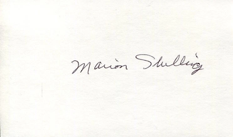 Marion Shilling 1930s Early Western Movie Actress Signed Autograph
