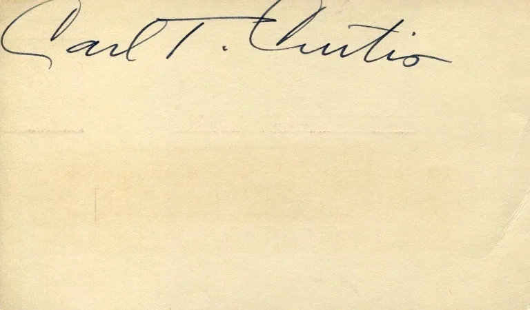 Carl Curtis NE Nebraska US Senator Representative Congress Signed Autograph