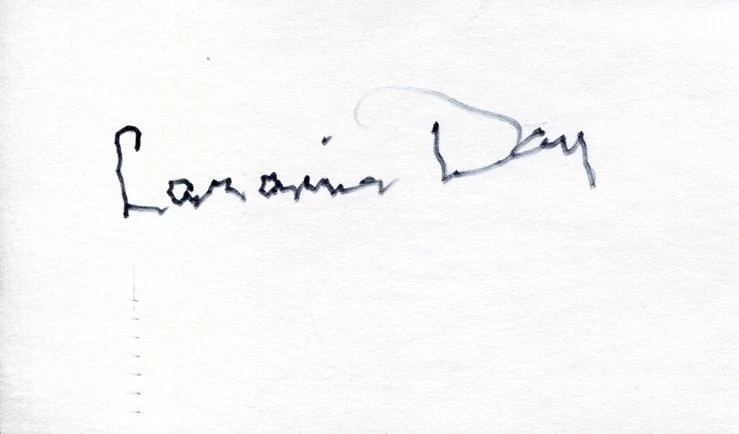 Laraine Day Foreign Correspondent The High and the Mighty Signed Autograph