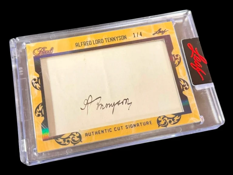 Alfred Lord Tennyson British Poet Laureate 2022 Leaf Pearl Signed Autograph 1/4