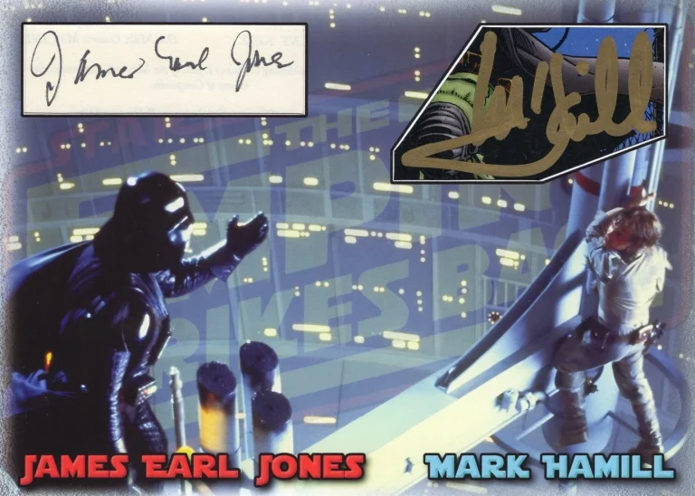 James Earl Jones Mark Hamill Star Wars Signed Autograph Photo Card Grad LOA