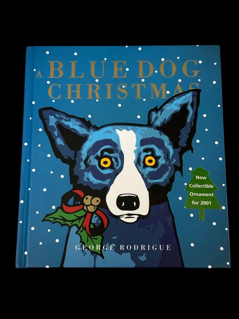 George Rodrigue Blue Dog Christmas Signed Autograph 1st Editi Book With Ornament
