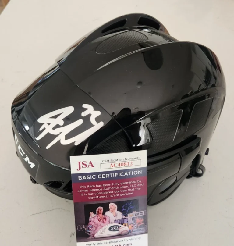 Justin Faulk Signed Full-Size Hockey Helmet w/ JSA COA Detroit Red Wings CCM