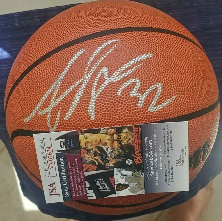 Amar'e Stoudemire Signed NBA Basketball w/ JSA COA Phoenix Suns NY Knicks Wilson