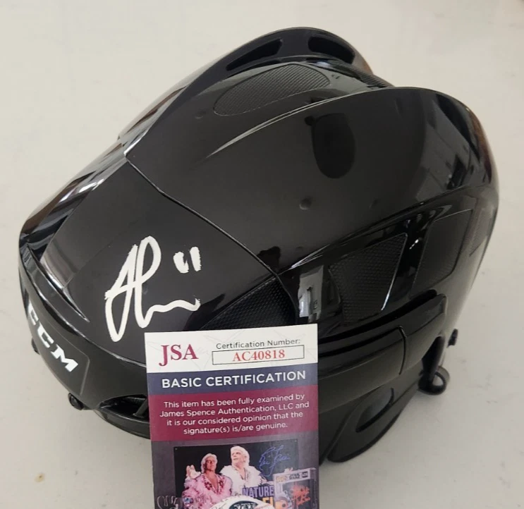 Jonathan Huberdeau Signed Full-Size Hockey Helmet w/ JSA COA Calgary Flames CCM