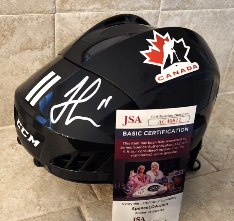 Jonathan Huberdeau Signed Full-Size Hockey Helmet w/ JSA COA Team Canada
