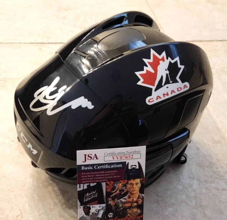 John Tavares Signed Full-Size Hockey Helmet w/ JSA COA Team Canada Maple Leafs 1