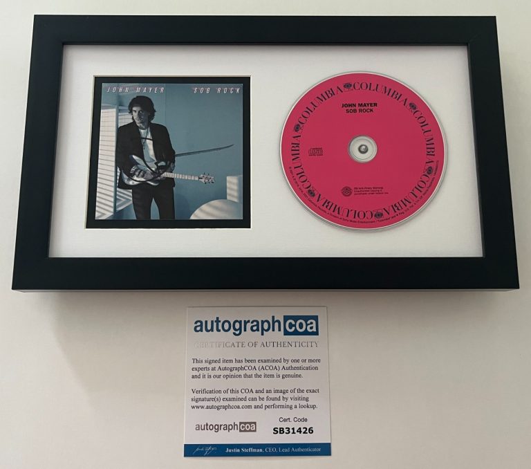 JOHN MAYER SIGNED SOB ROCK FRAMED & MATTED CD w/ AUTOGRAPH ACOA COA