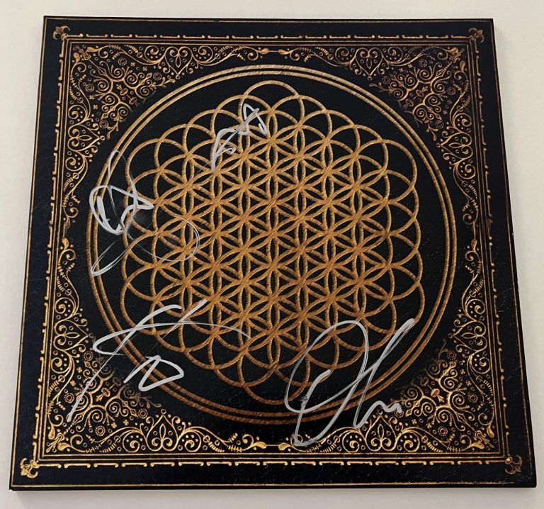 BRING ME THE HORIZON OLI SYKES +3 SIGNED SEMPITERNAL VINYL ALBUM w/PROOF & COA