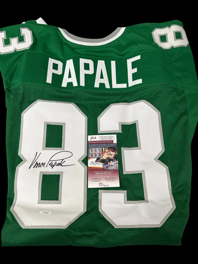 Vince Papale Philadelphia Eagles Legend Invincible Signed Autograph Jersey JSA