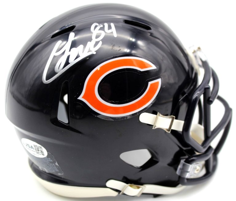 Colston Loveland Chicago Bears Signed Mini Football Helmet w/JSA COA CR86552