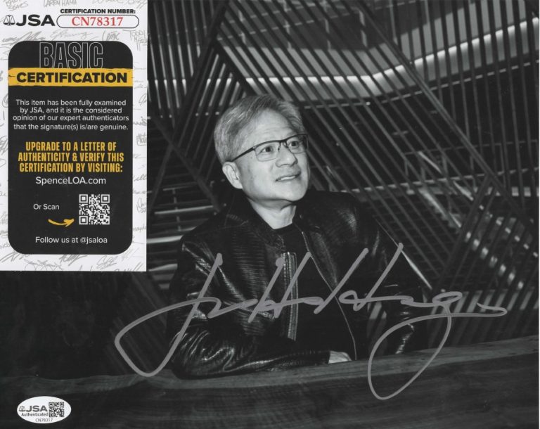Jensen Huang Signed 8x10 Photo w/ JSA COA #CN78317 Nvidia Founder CEO