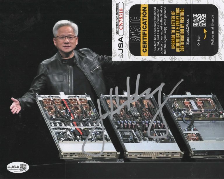 Jensen Huang Signed 8x10 Photo w/ JSA COA #CN78318 Nvidia Founder CEO