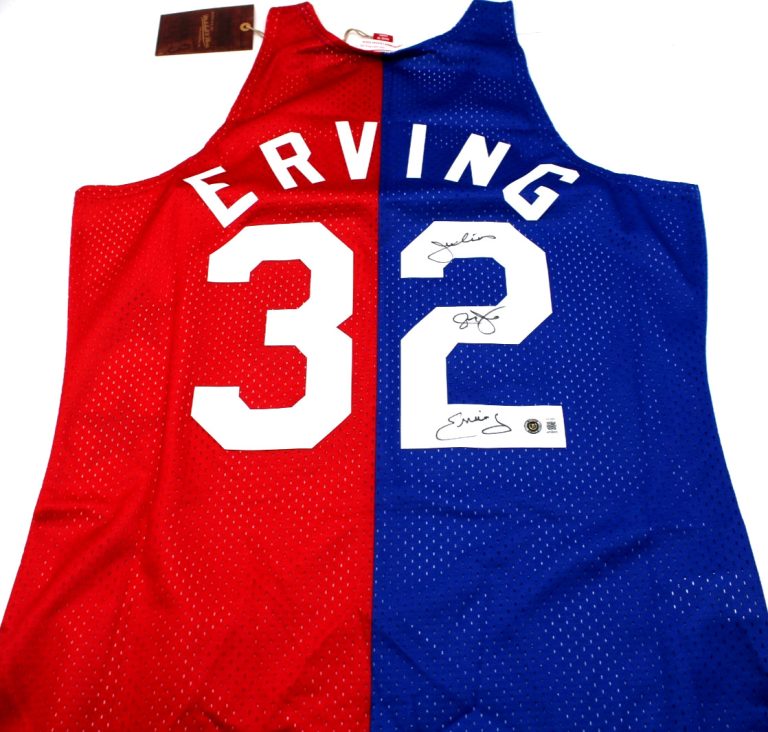Julius Erving Signed New York Nets New Mitchell Ness M Jersey W/BAS COA BY018622