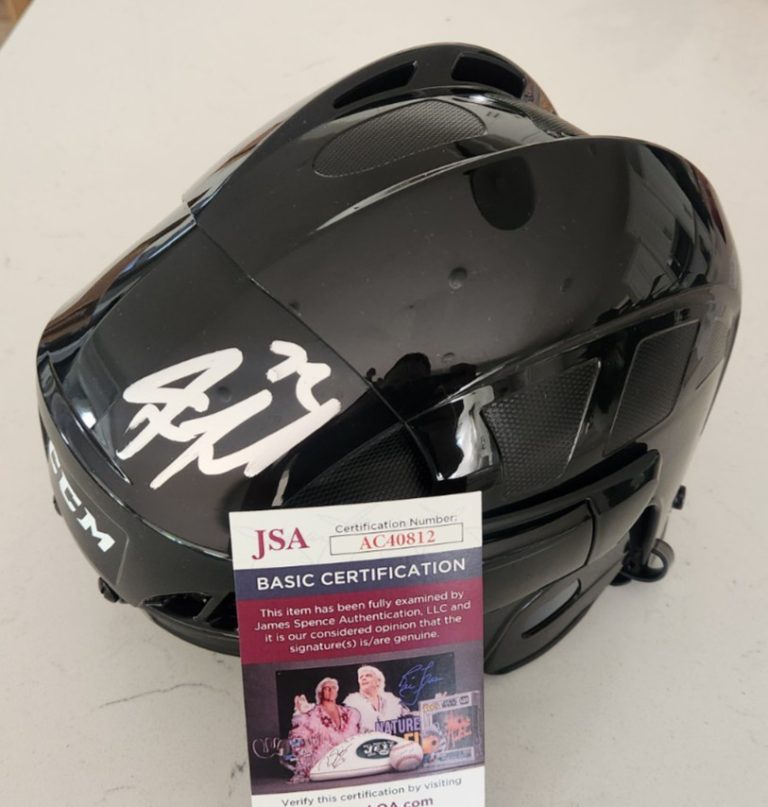 Justin Faulk Signed Full-Size Hockey Helmet w/ JSA COA Detroit Red Wings CCM