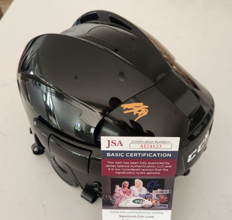 Anders Lee Signed Full-Size Hockey Helmet w/ JSA COA NY New York Islanders CCM
