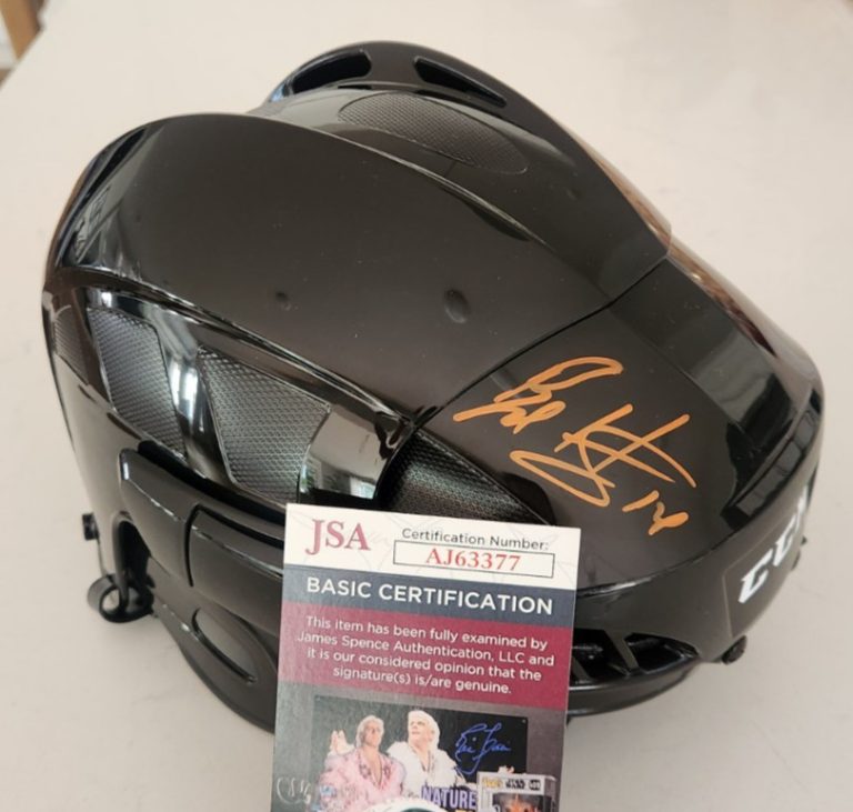 Bo Horvat Signed Full-Size Hockey Helmet w/ JSA COA NY New York Islanders CCM
