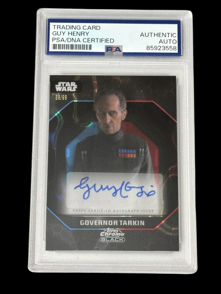 2024 Topps Chrome Black Star Wars Guy Henry Governor Tarkin Autograph 88/99 PSA