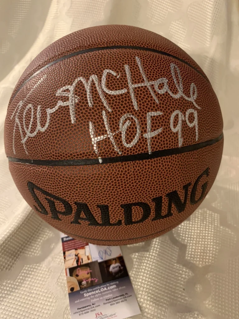 Kevin McHale HOF 1999 Signed NBA Basketball Celtics JSA COA Authentication
