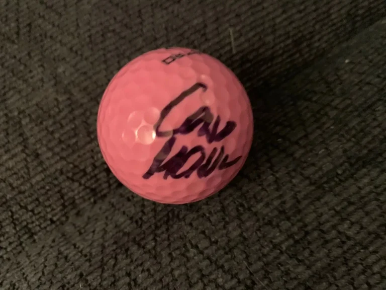 Caroline Masson Signed Pink Golf Ball Autographed Breast Cancer Awareness LPGA
